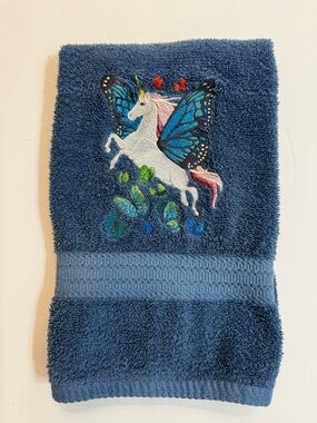 Kohl’s Blue Embroidered Unicorn Big One Hand Towel Replacement